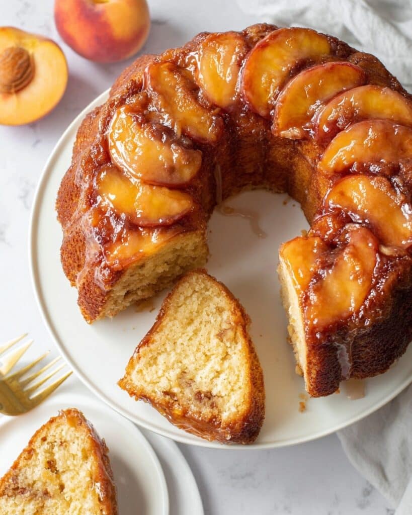 Peach Cobbler Pound Cake Recipe