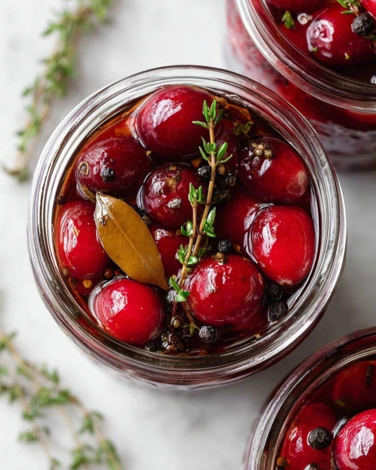 Pickled Cherries with Thyme and Spiced Vinegar Recipe