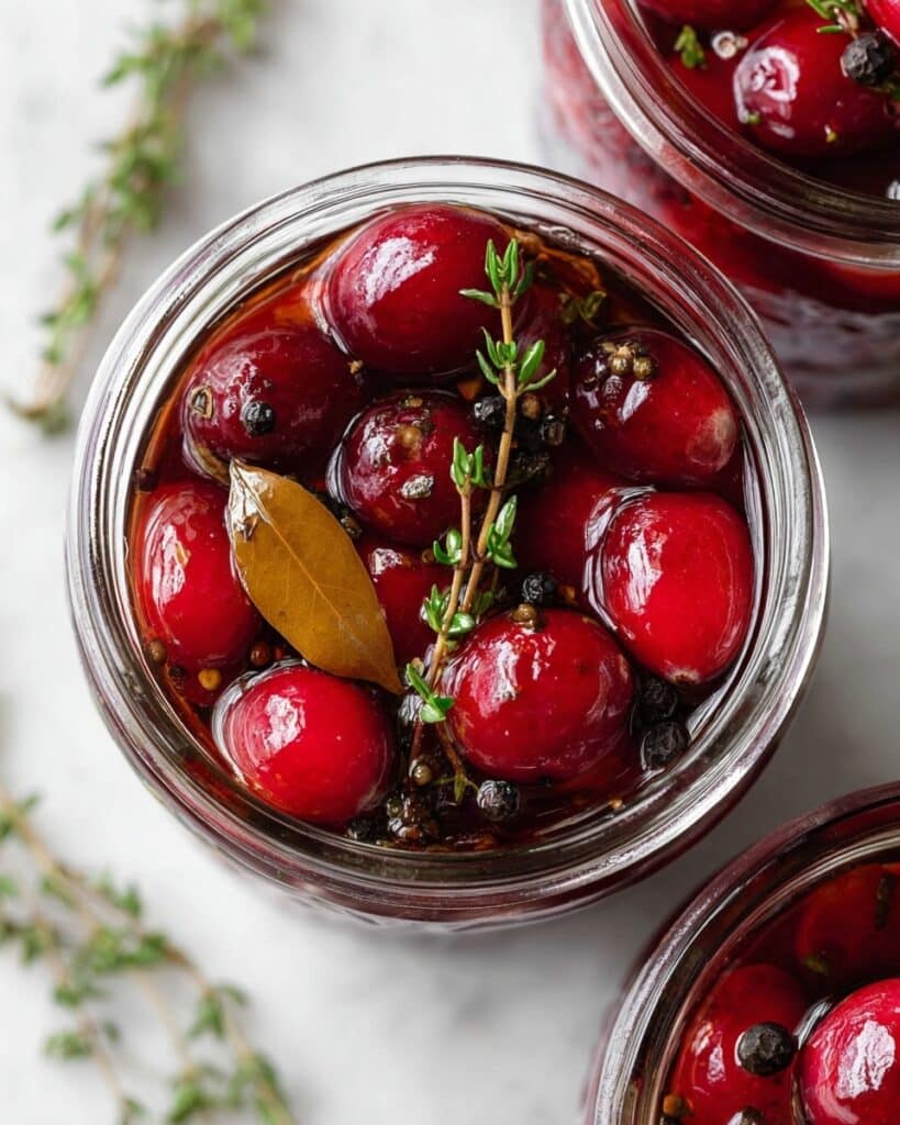 Pickled Cherries with Thyme and Spiced Vinegar Recipe
