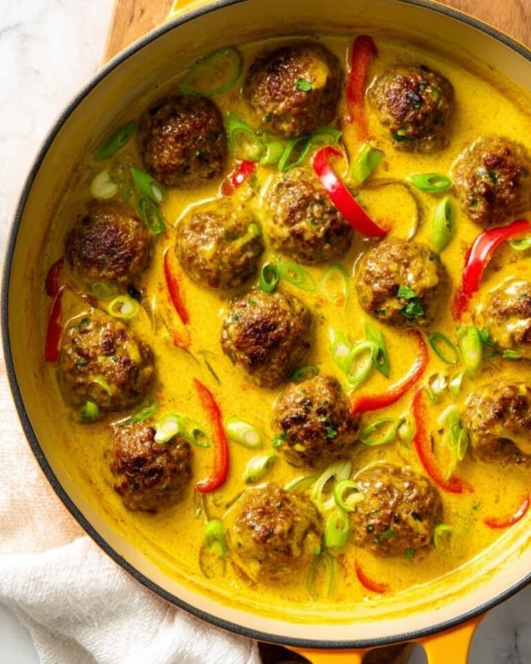 Jerk Beef Meatballs in Coconut Curry Sauce Recipe