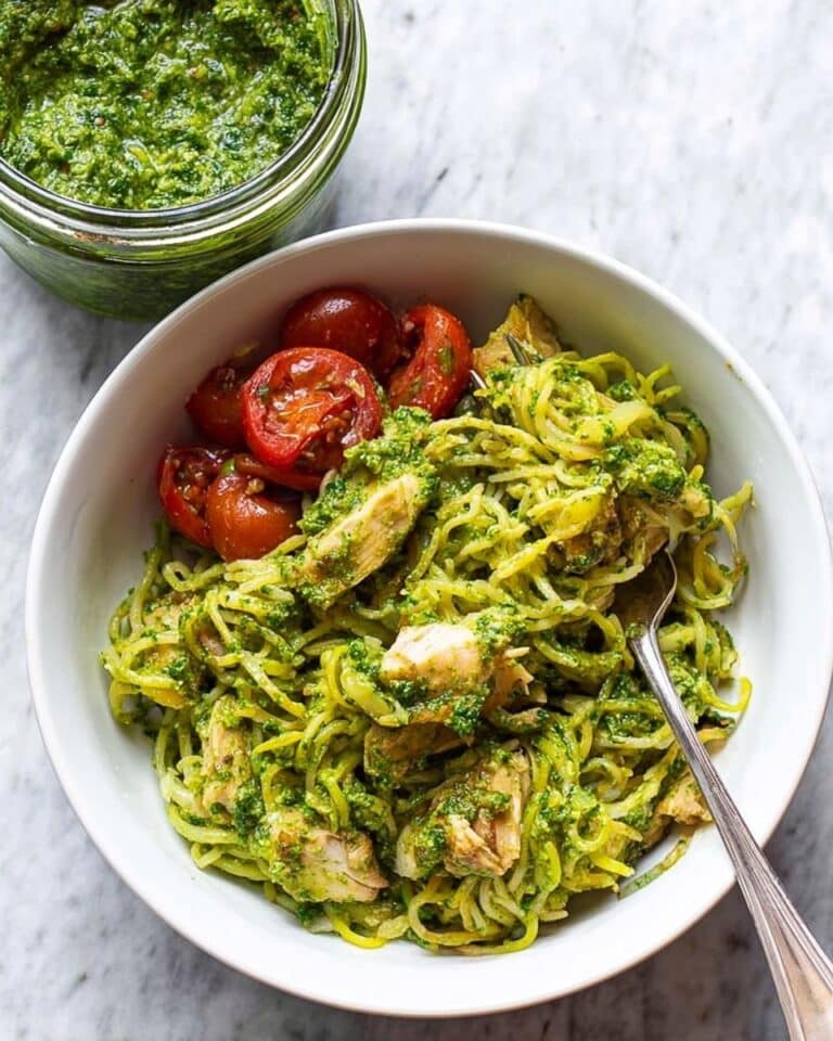 Chicken Pesto Paleo Spaghetti Squash {Whole30, Low Carb} Recipe