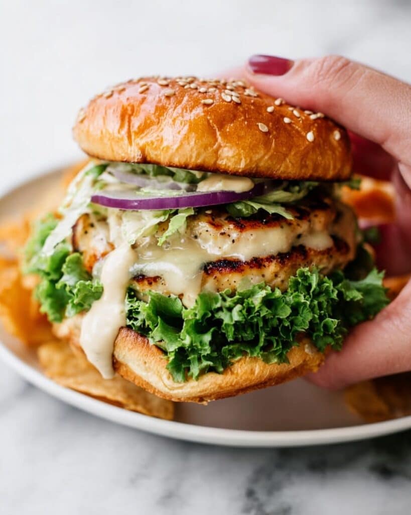 Chicken Caesar Burger Recipe