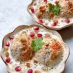 Dahi Vada (Lentil Dumplings in Yoghurt with Tamarind and Coriander Chutney) Recipe