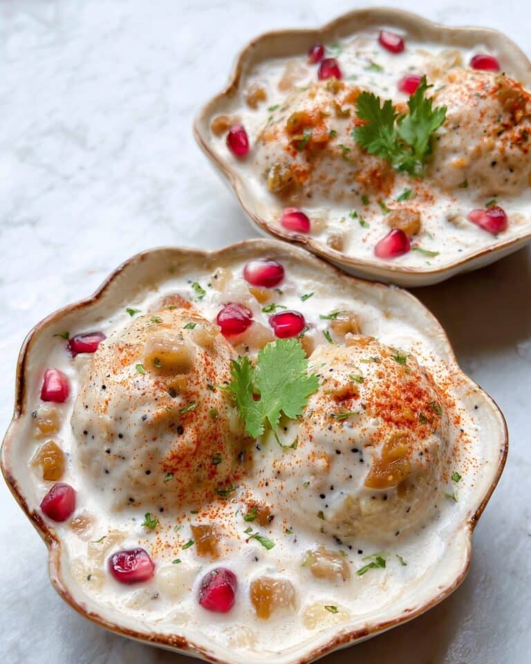 Dahi Vada (Lentil Dumplings in Yoghurt with Tamarind and Coriander Chutney) Recipe