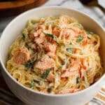 Creamy Cajun Salmon Pasta Alfredo Recipe