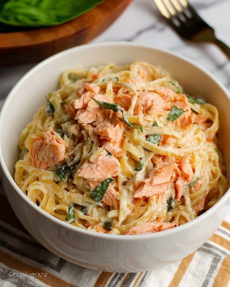 Creamy Cajun Salmon Pasta Alfredo Recipe