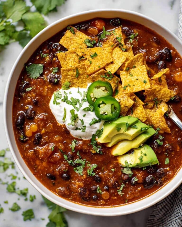 Vegan Chili with Black Beans and Lentils Recipe