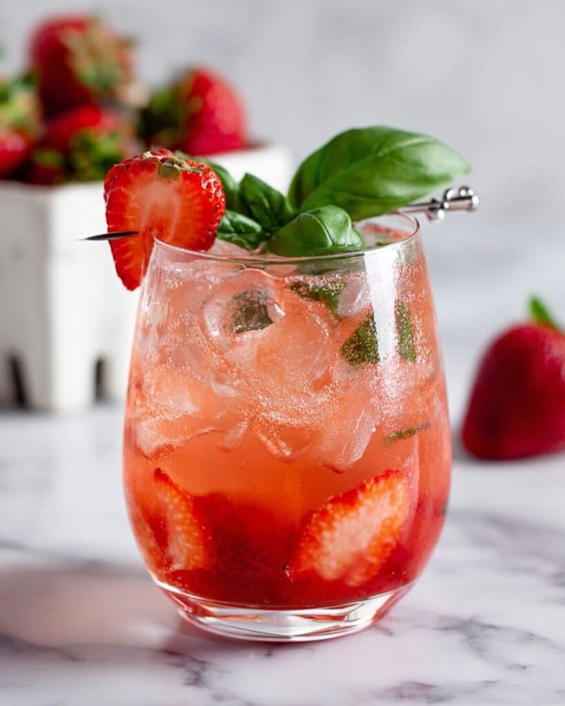 Strawberry Basil Mocktail Recipe