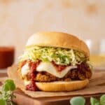 Chicken Parm Sandwich with Brussels Caesar Salad Recipe
