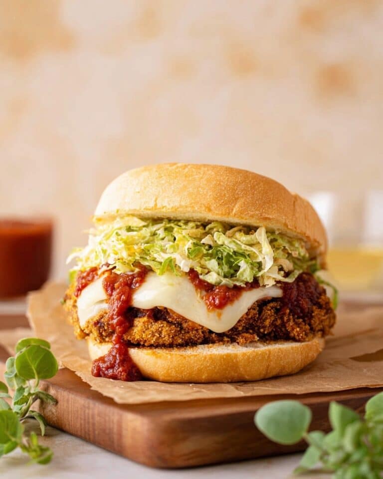 Chicken Parm Sandwich with Brussels Caesar Salad Recipe