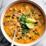 Easy Chicken, Poblano, and Black Bean Soup Recipe