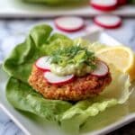 Salmon Burgers with Avocado Garlic Sauce Recipe