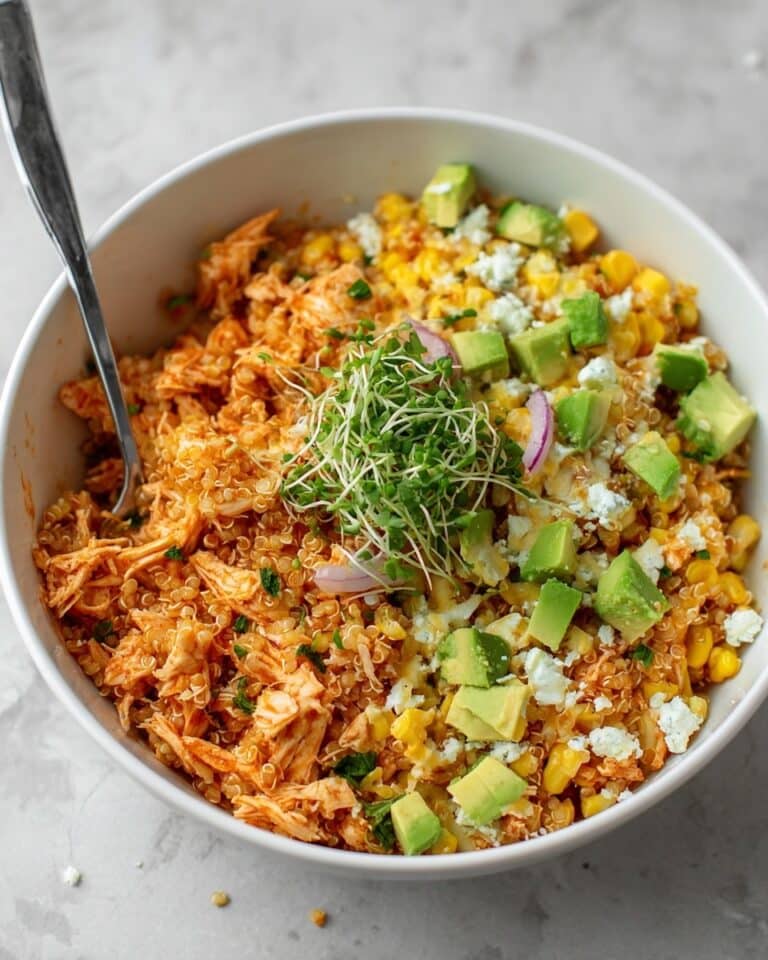 Healthy Buffalo Quinoa Chicken Salad Recipe