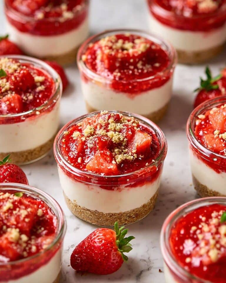 Roasted Strawberry Cheesecake Cups Recipe