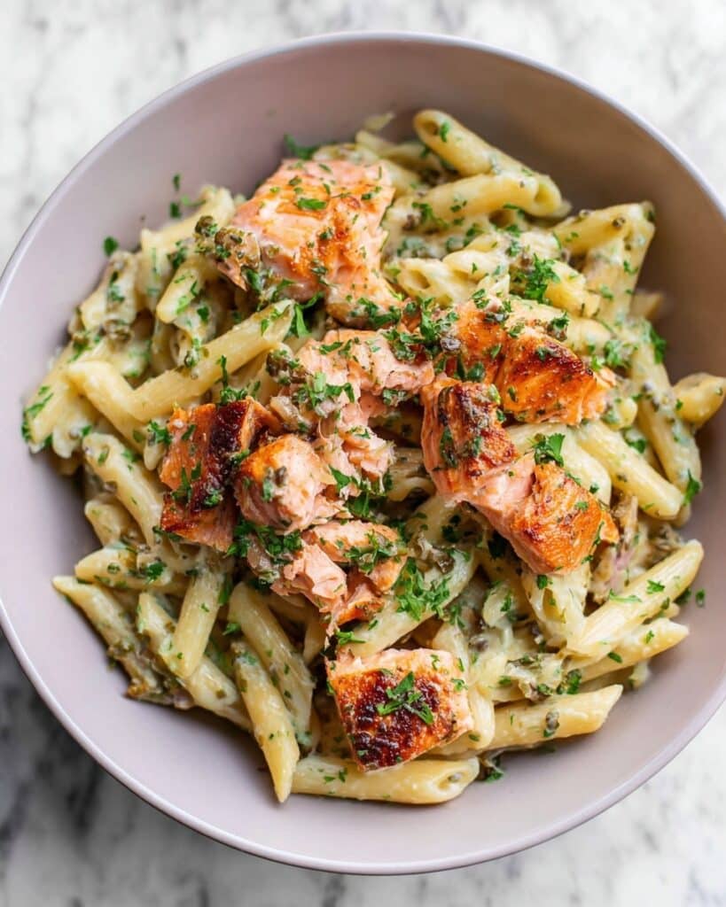 Salmon Pesto Pasta Recipe