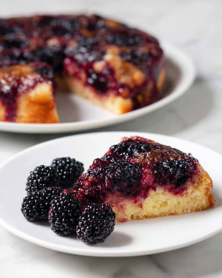 Blackberry Cake (EASY Upside-Down Skillet Cake) Recipe