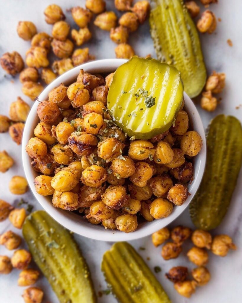 Dill Pickle Roasted Chickpeas Recipe