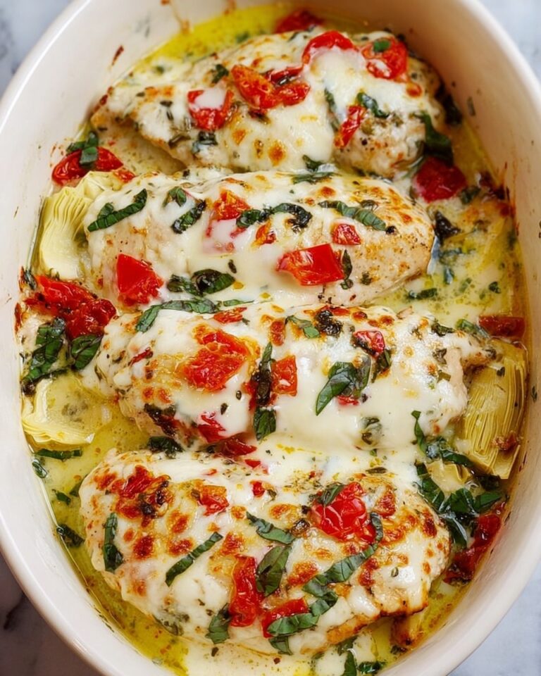 Tomato Basil Artichoke Baked Chicken Recipe
