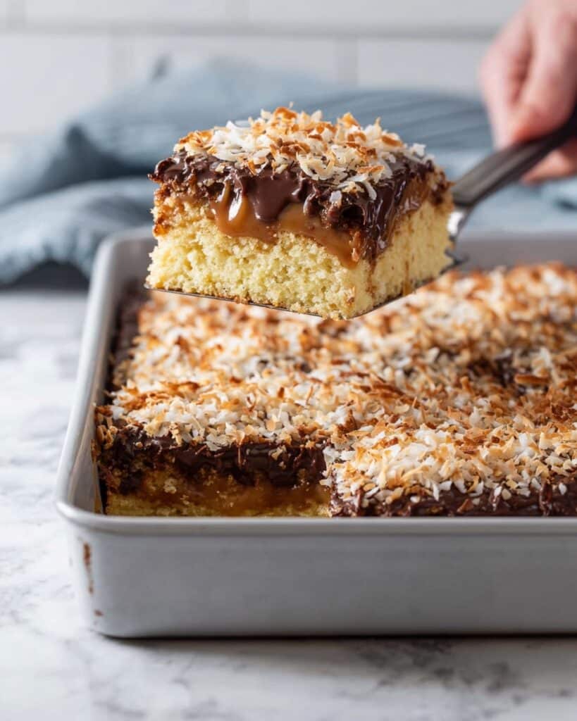 Samoa Poke Cake Recipe