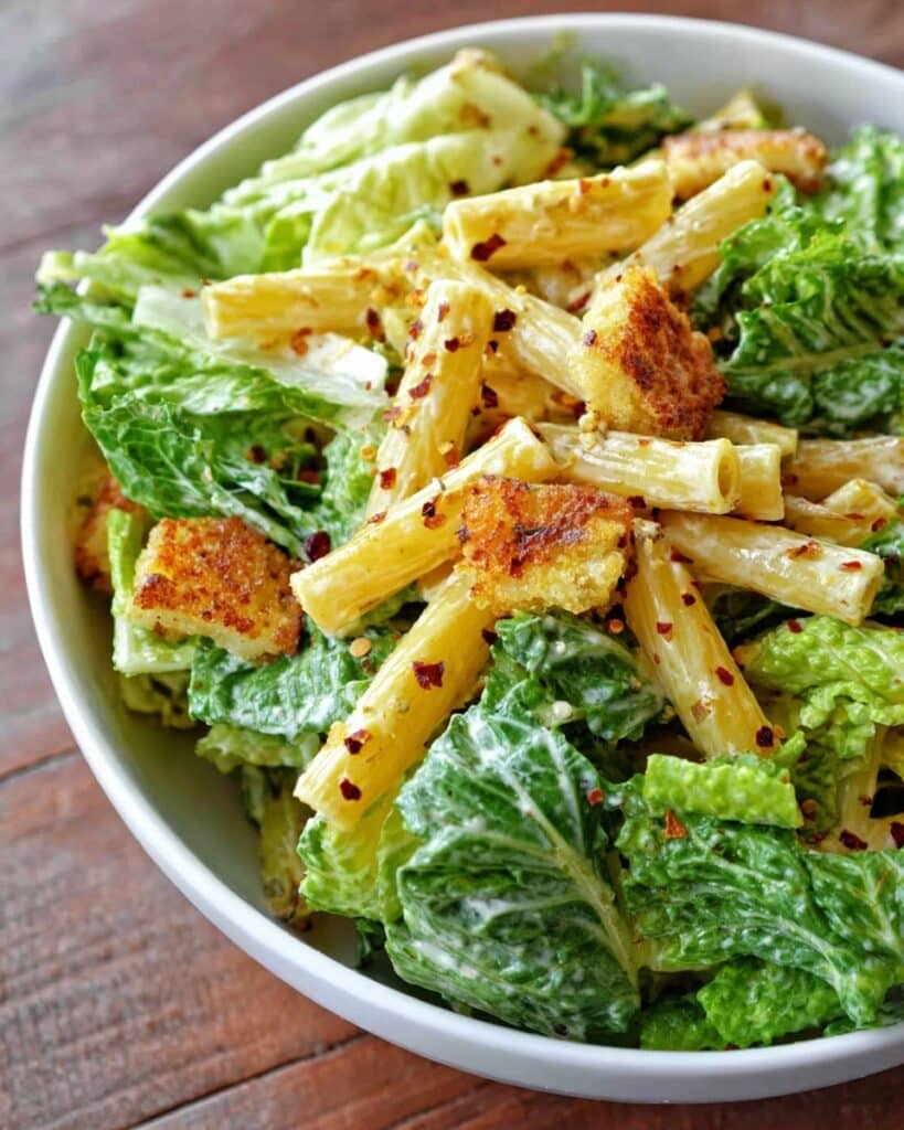 The Best Vegan Caesar Pasta Salad Recipe