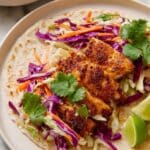Air Fryer Fish Tacos with Cilantro Lime Slaw Recipe