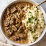 The Best Easy Slow Cooker Creamy Beef Tips and Gravy Recipe