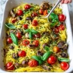Tomato Feta Baked Spaghetti Squash Recipe