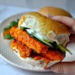 Vegan Garlic Buffalo Tofu Sandwich Recipe